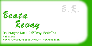 beata revay business card